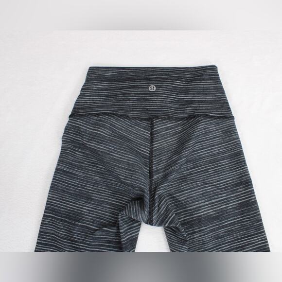Lululemon Full Length Womens 4 Black‎ Gray Leggings - Picture 1 of 9